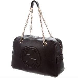 Gucci Black Soho Chain Strap Leather Shoulder Bag
